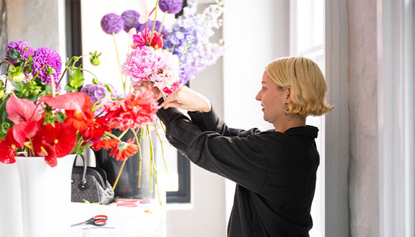 Florist arranging 