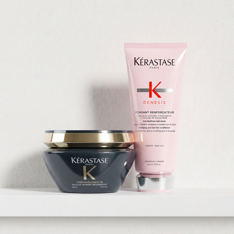 Chronologiste Masque and Genesis Fondant on white background