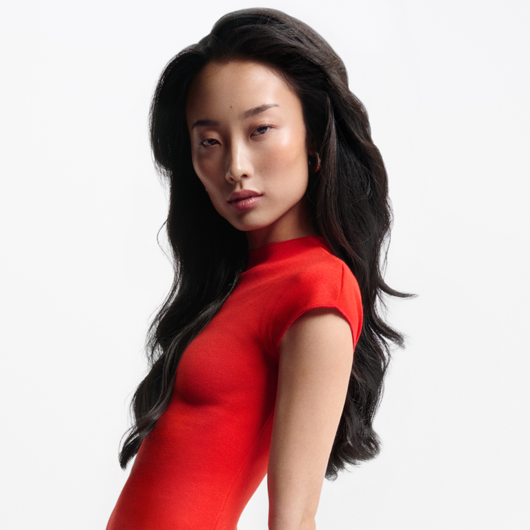 Woman with long luscious hair