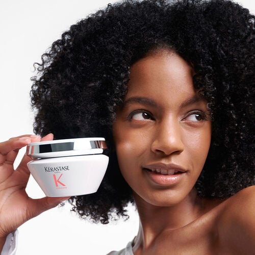 woman with smooth and shiny hair