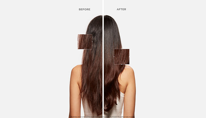 Blond Absolu Lumiere Shampoo squeezed into hand