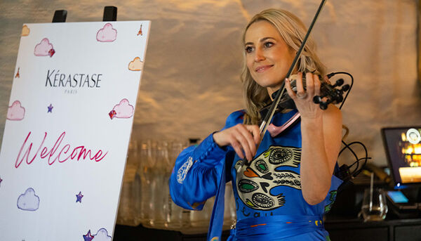 Violinist at Friends of Kerastase Dinner