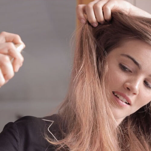 woman with smooth and shiny hair