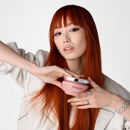 models with chroma absolu hair mask