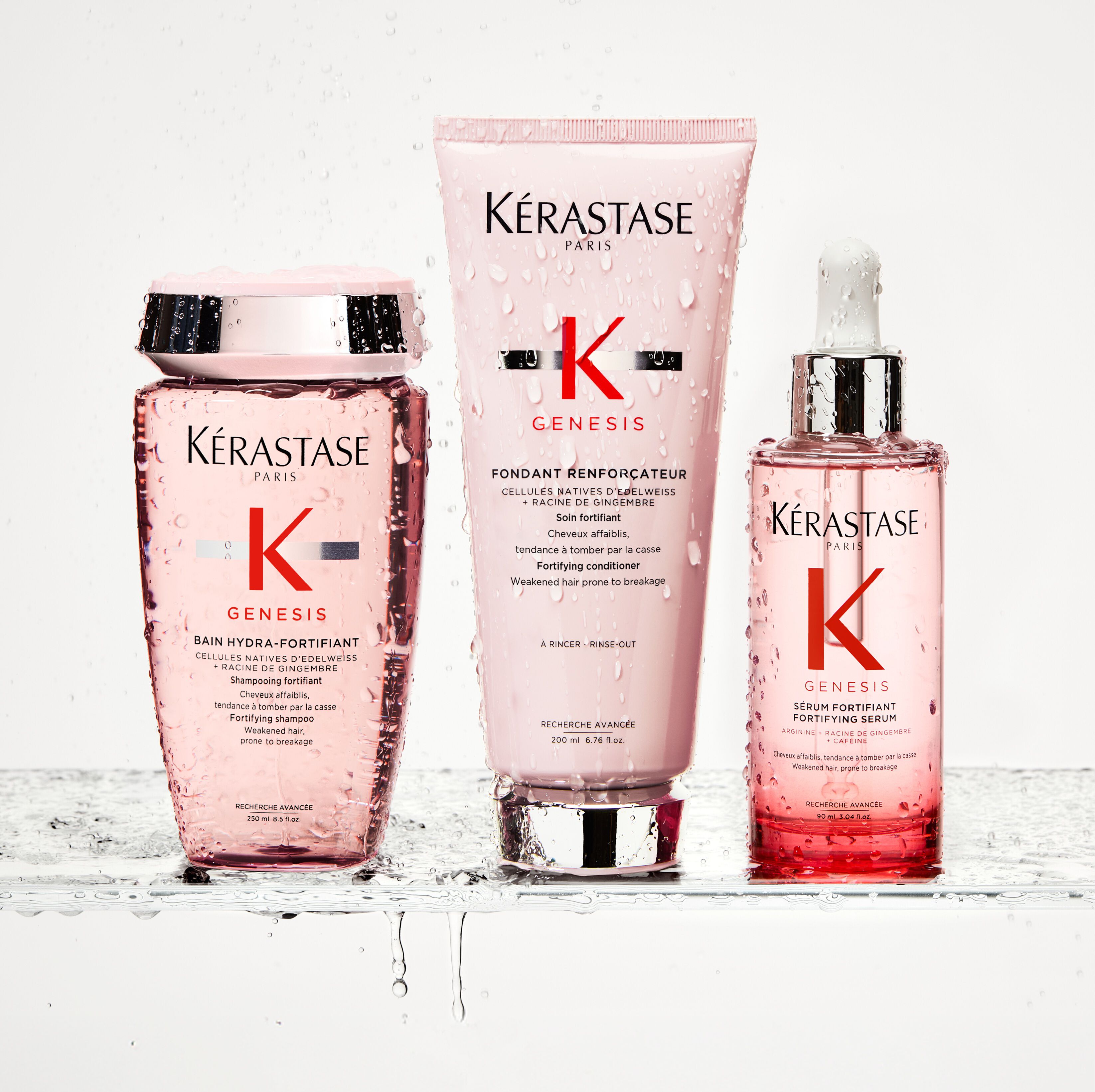 Kerastase Genesis shampoo conditioner and serum