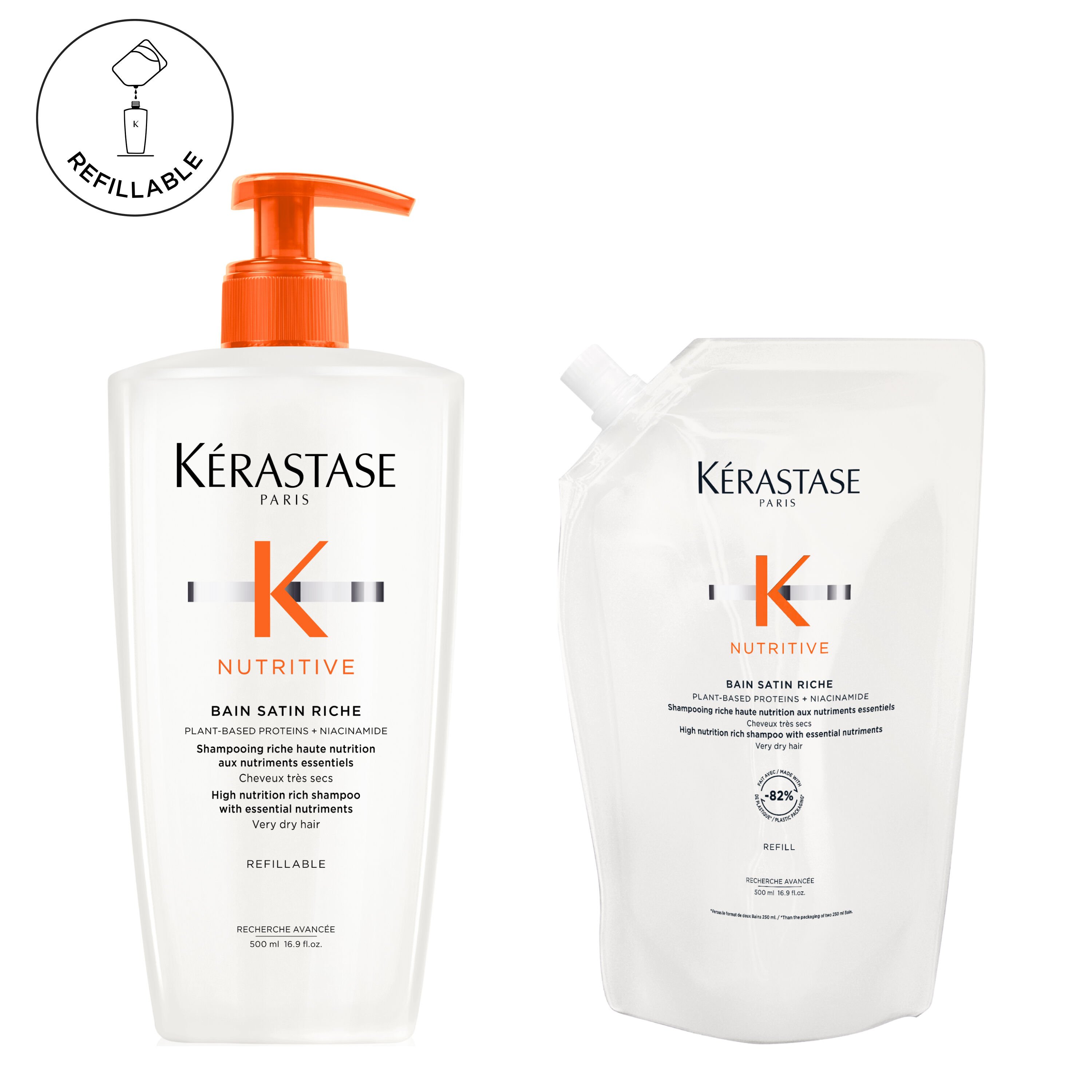 Nutritive Satin Riche Shampoo Refillable Duo
