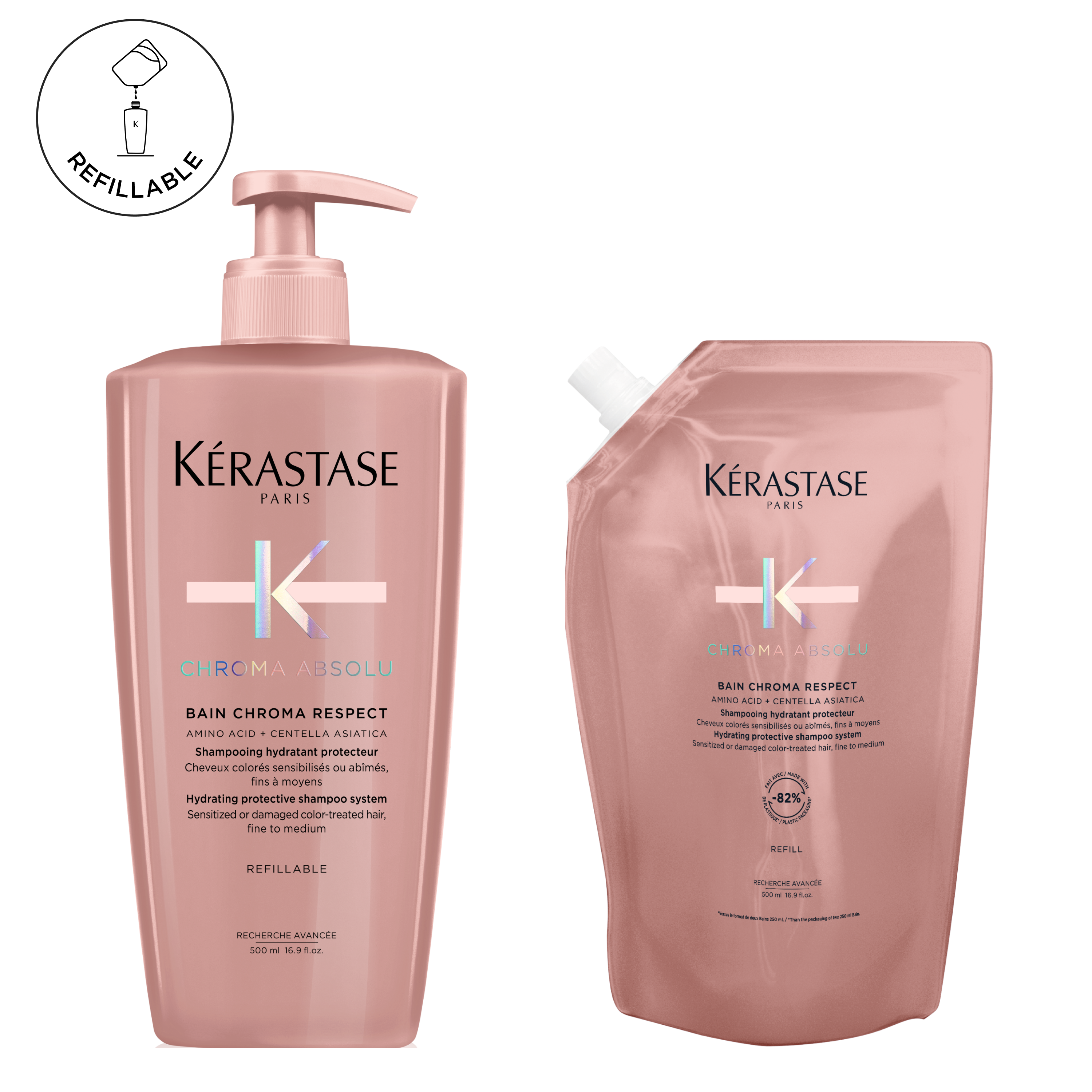 Chroma Absolu Bain Chroma Respect Refillable Duo | Kérastase Australia