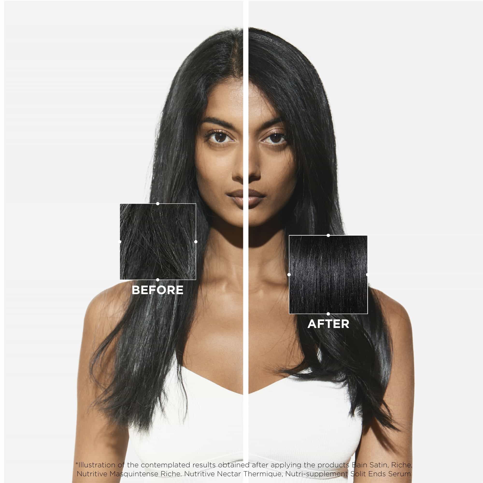 Hair treatment outlet for dry hair