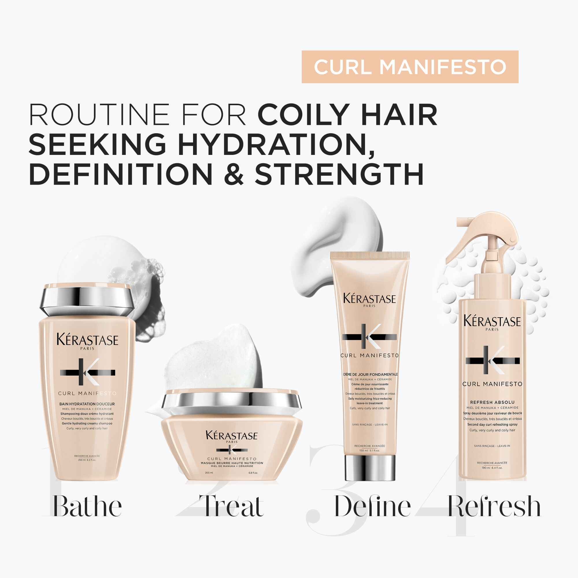 Curl Manifesto Regime for Very Curly to Coily Hair